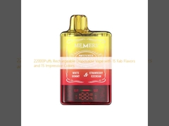 22000Puffs επαναφορτιζόμενο βέιπ μιας χρήσης με 15 υπέροχες γεύσεις και 15 εντυπωσιακά χρώματα