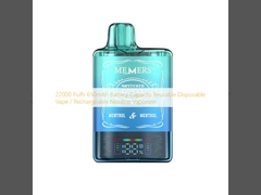 22000 Puffs 650mAh χωρητικότητα μπαταρίας Επαναχρησιμοποιήσιμη βιαστήρα νικοτίνης / επαναφορτιζόμενο ατμιστήρα νικοτίνης