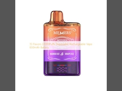 15 γεύσεις 22000πύπες μίας χρήσης επαναφορτιζόμενο βέϊπ 650mAh μπαταρία